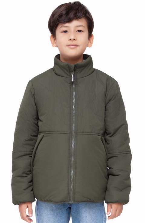 Kids' Reversible Warm Fleece Puffer Jacket (Little Kid & Big Kid)