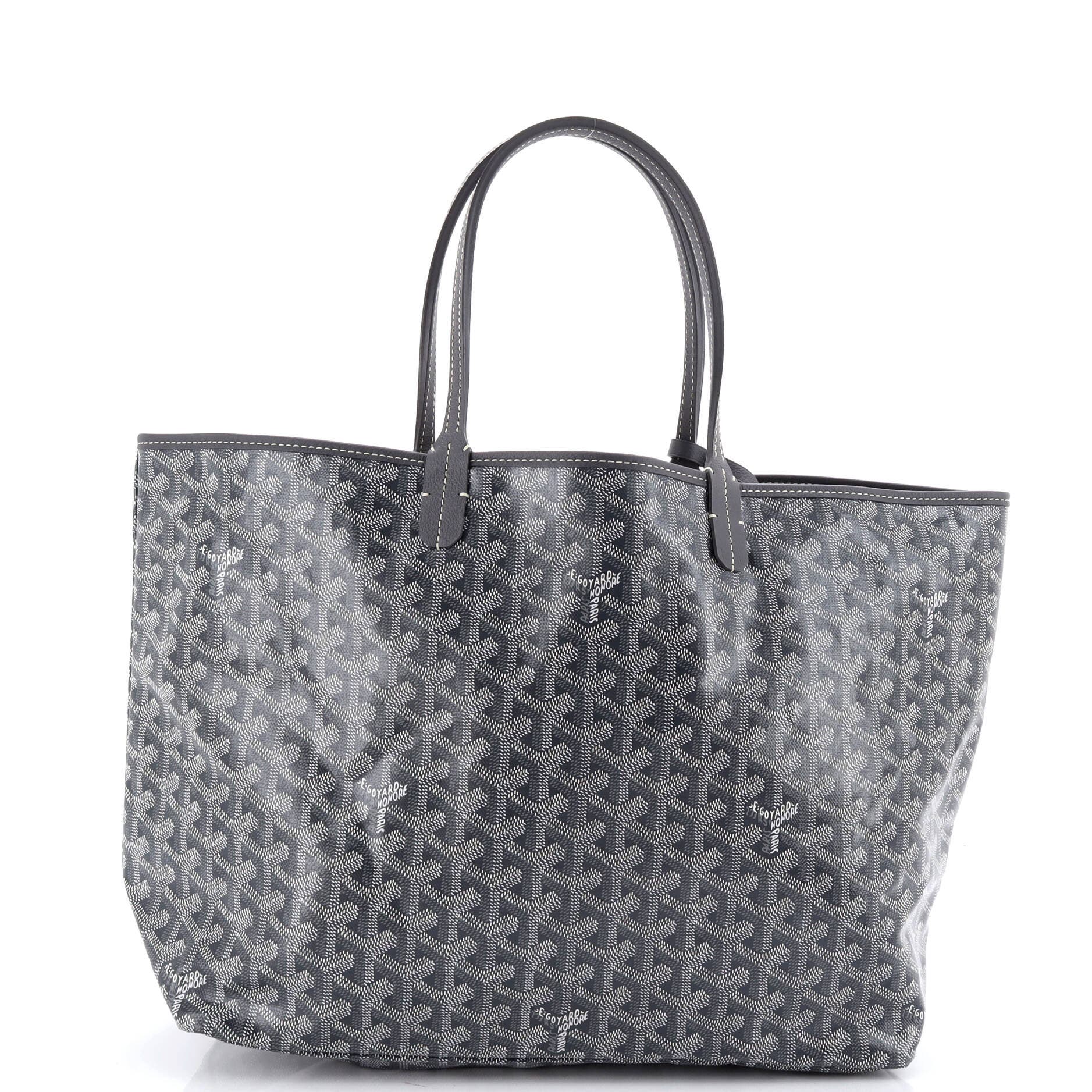 Pre-Owned Goyard Saint Louis Tote Coated Canvas PM, Main, color, Gray