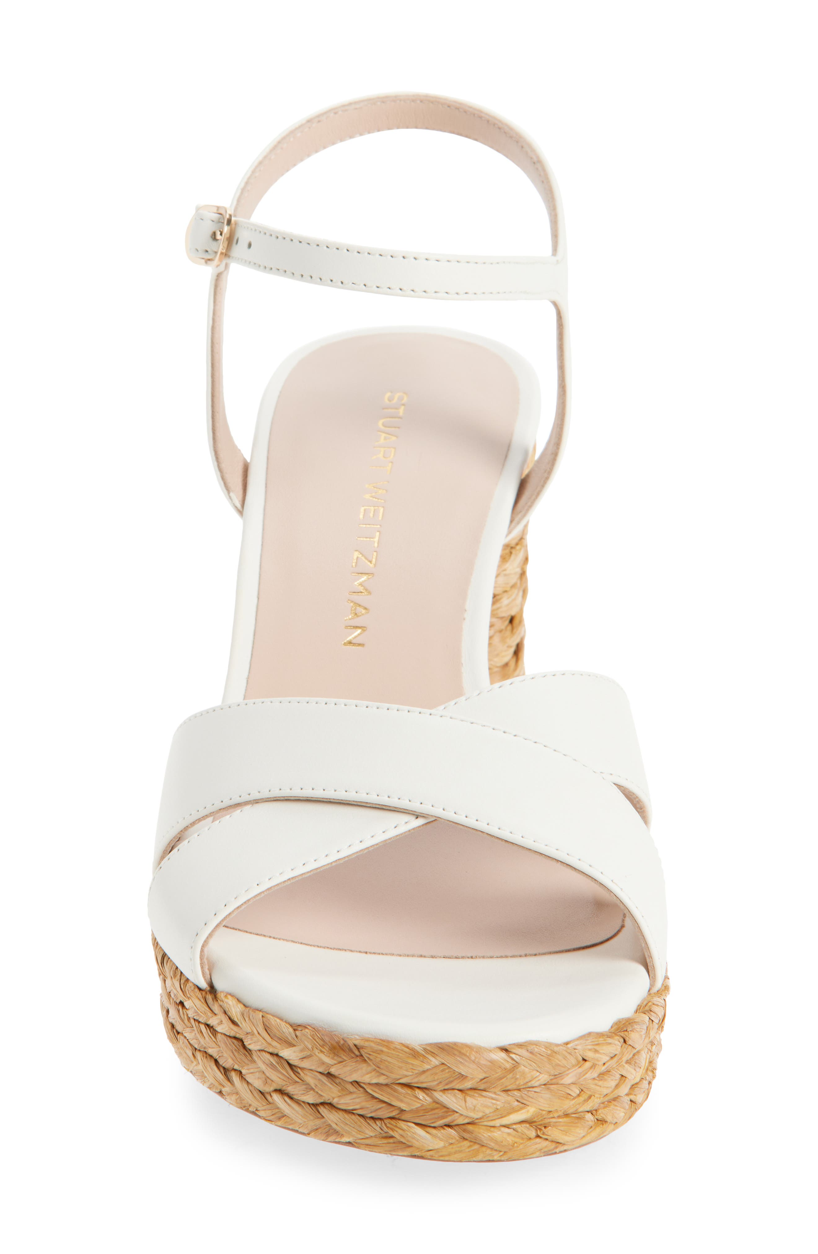 Dayna Platform 80 Sandal, Alternate, color, CREAM SMOOTH CAF/ RAFIA