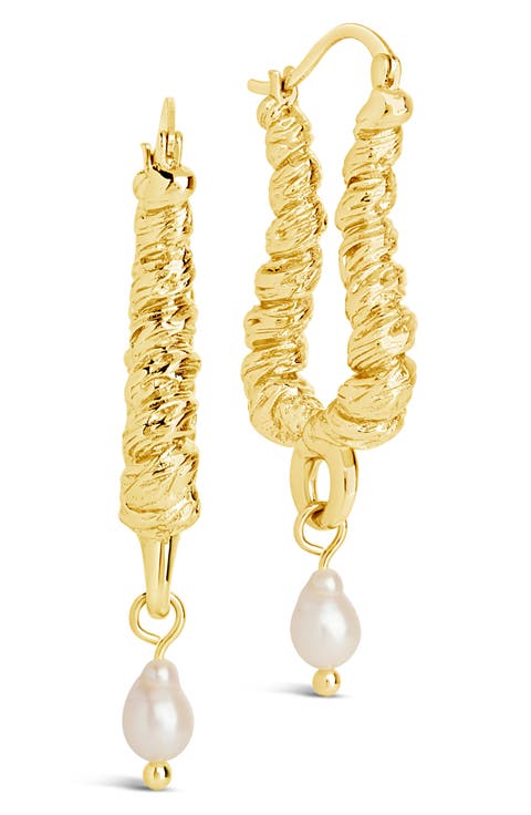 Sylvie Freshwater Pearl Hoop Earrings