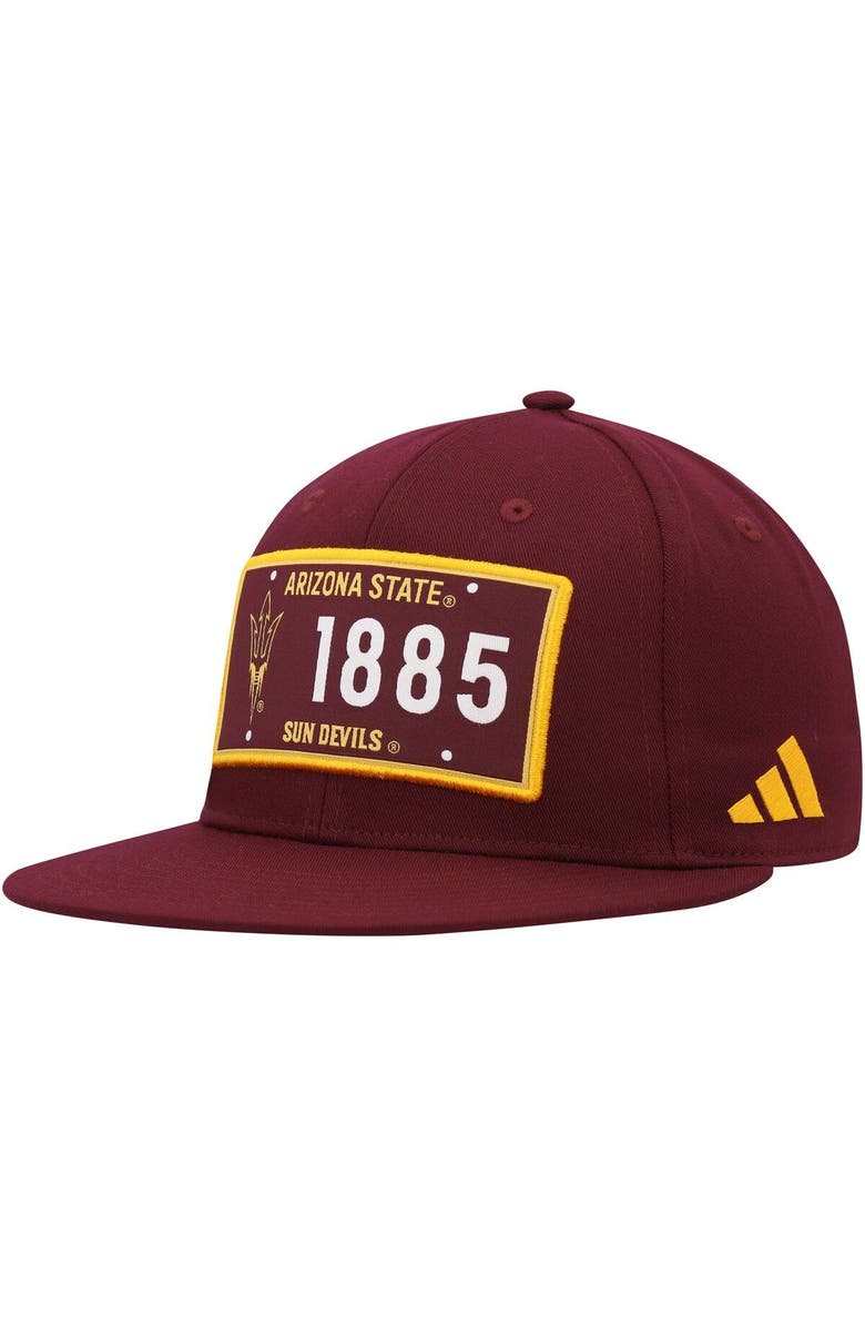 adidas Men's adidas Maroon Arizona State Sun Devils Established Snapback Hat, Main, color, Maroon