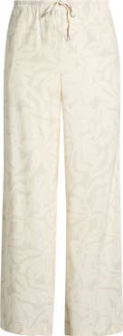 Nordstrom Wide Leg Linen Blend Pants