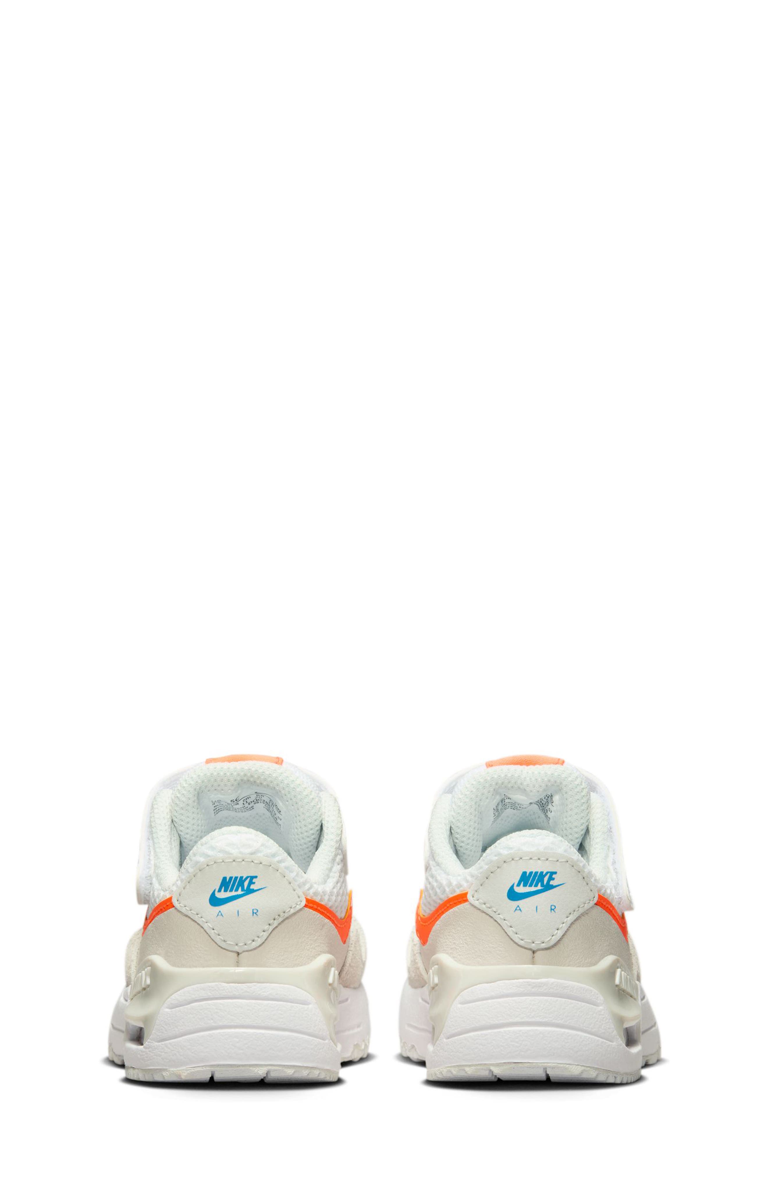 Kids' Air Max SYSTM Sneaker, Alternate, color, WHITE/ ORANGE/ PHANTOM