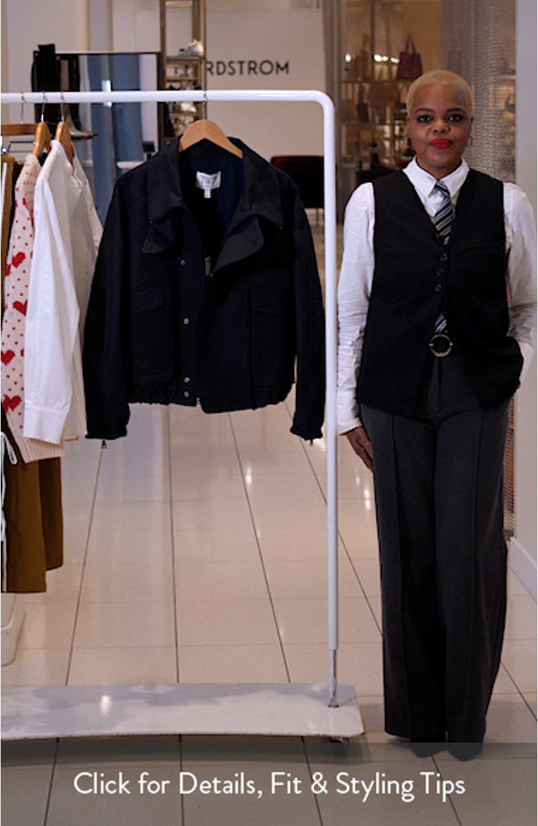 Hunter Stand Collar Cotton Blend Jacket, sales video thumbnail