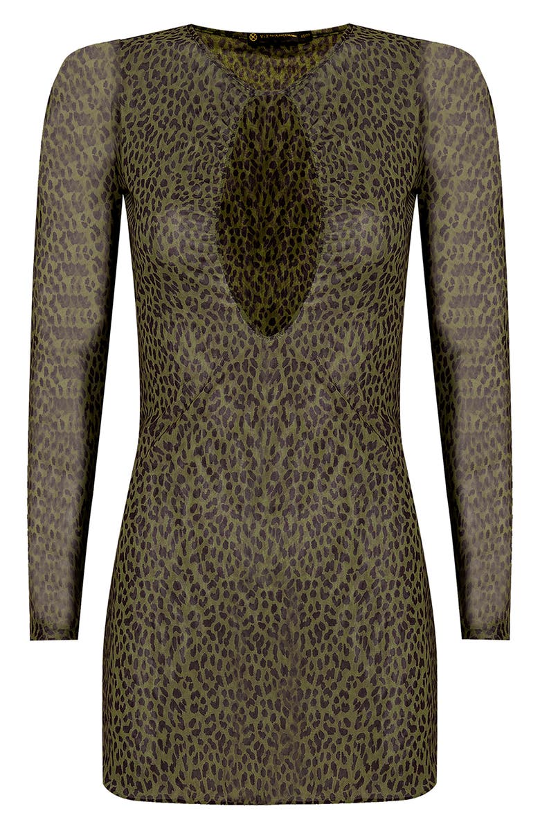 ViX Paula Hermanny Rosewood Cleo Long Sleeve Cover-Up Dress, Alternate, color, Multi