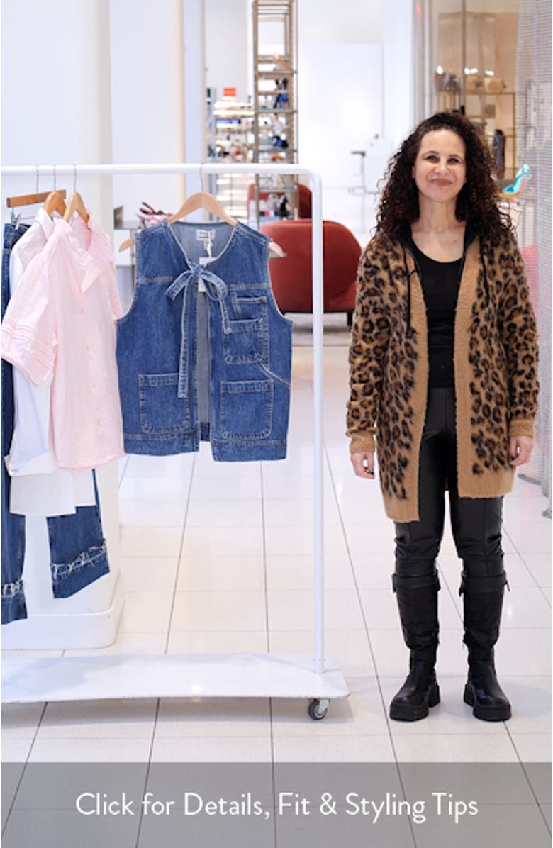 Milly Tie Front Denim Vest, sales video thumbnail