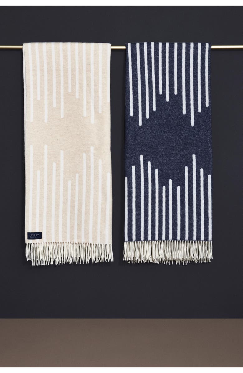OYOY LIVING DESIGN Alba Plaid Throw, Alternate, color, Blue / Camel