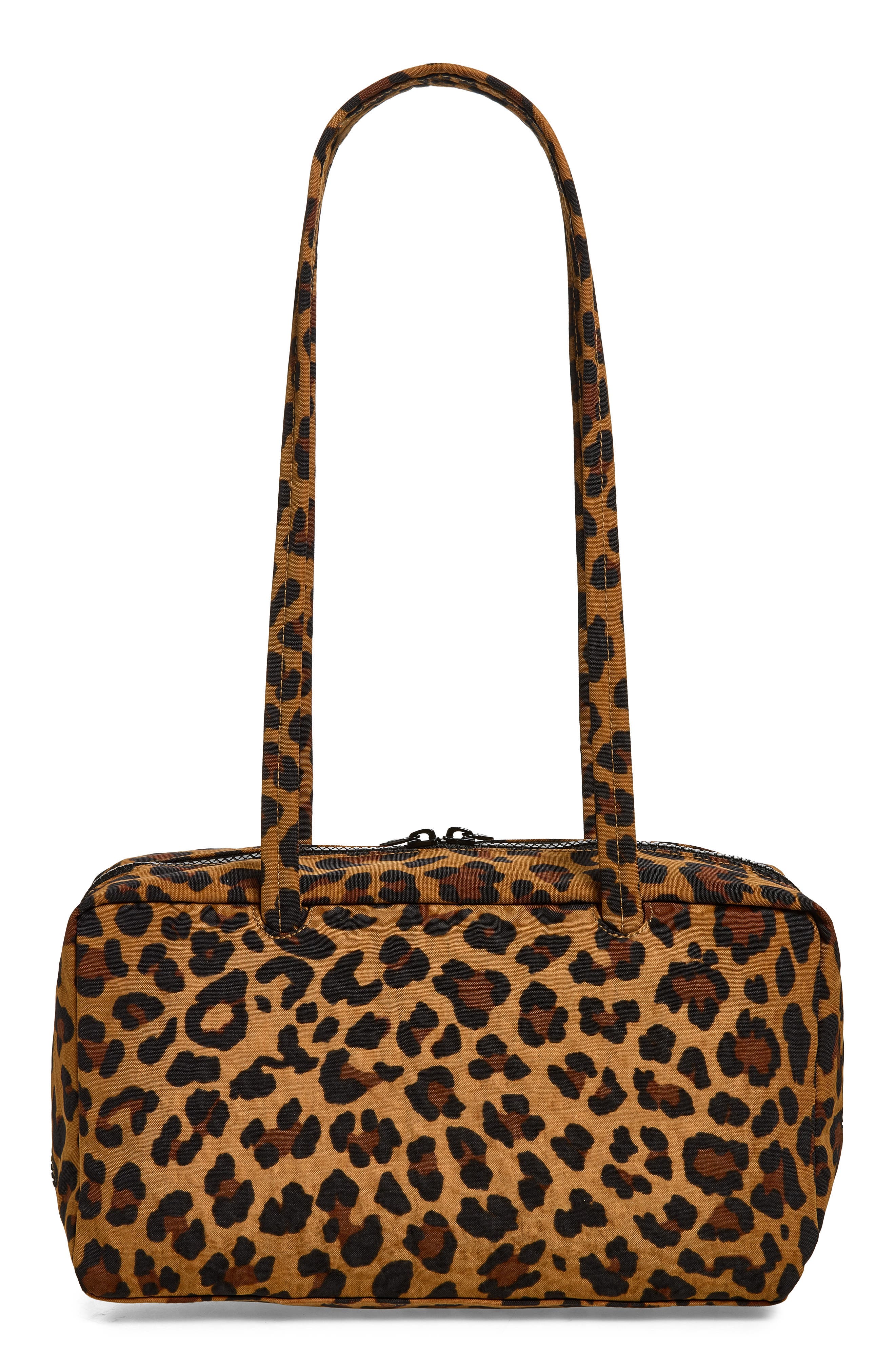 Recycled Nylon Bowler Bag, Alternate, color, LEOPARD