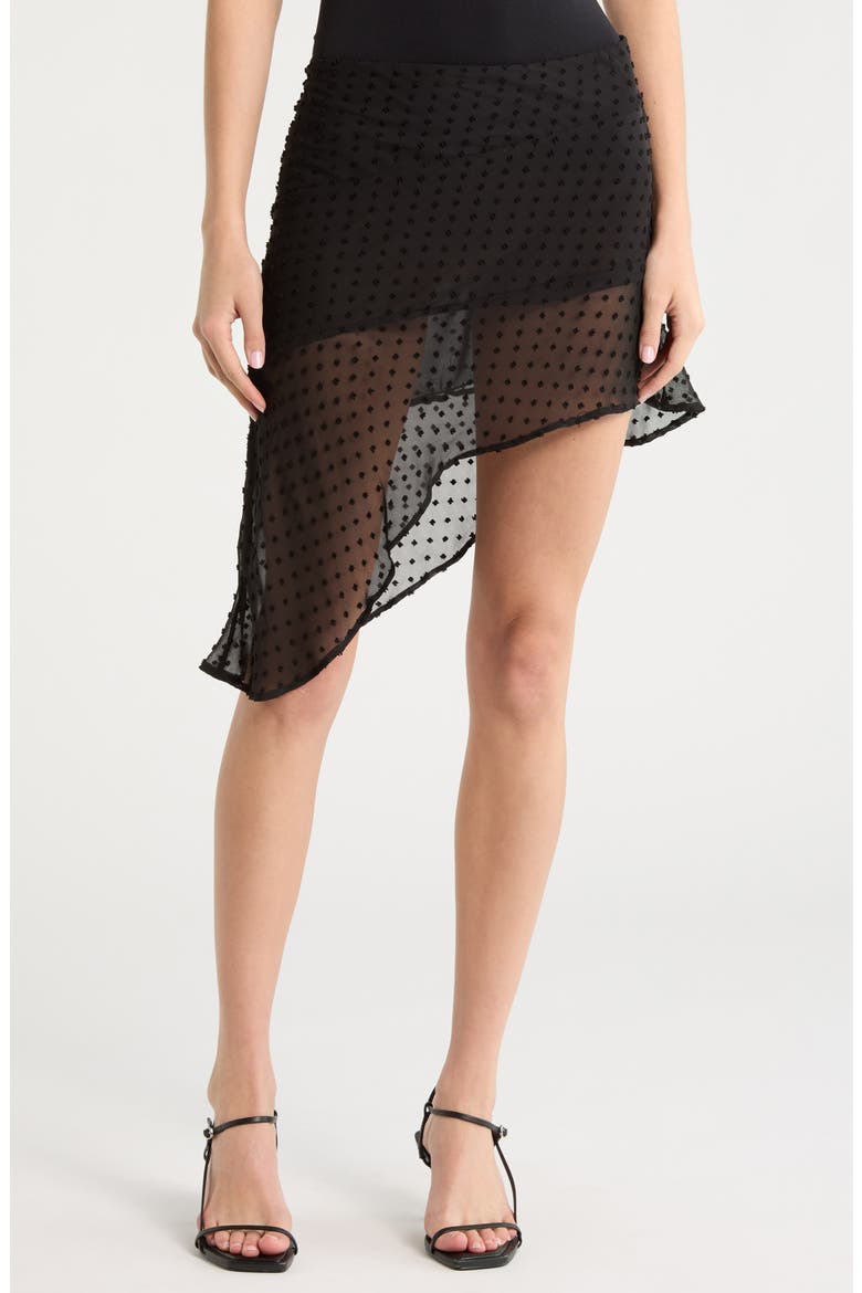 The Harley Asymmetric Miniskirt, Main, color, BLACK