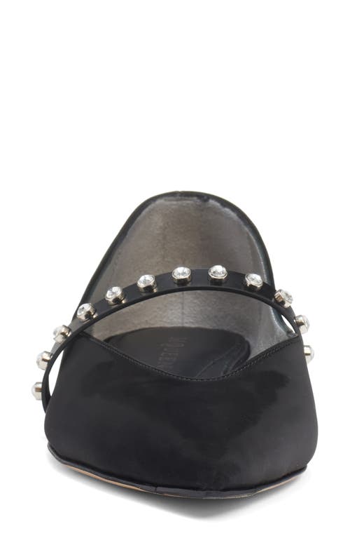 Alexander Mcqueen Mcqueen Crystal Embellished Pointed Toe Mary Jane Flat
