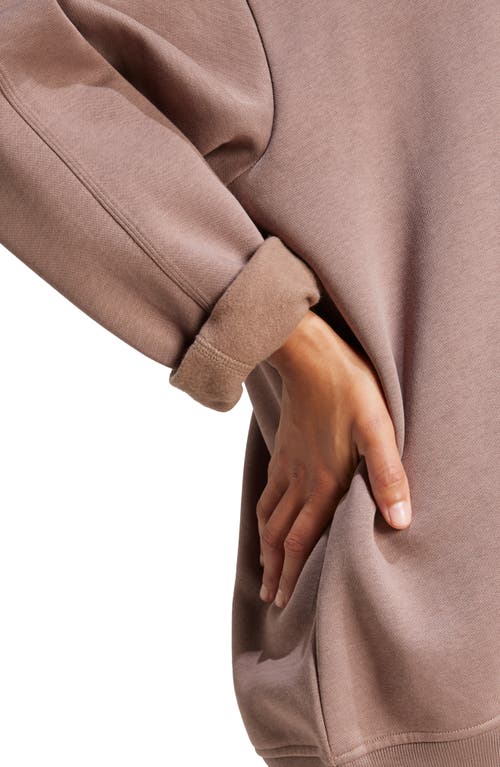 Adidas Originals Essentials Oversize Crewneck Sweatshirt In Brown