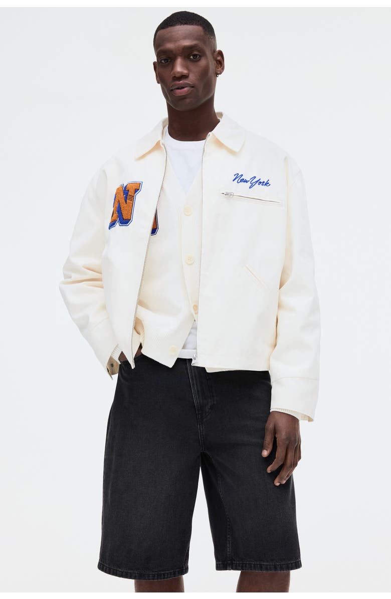 H&M Baggy Denim Shorts, Alternate, color, Denim Black