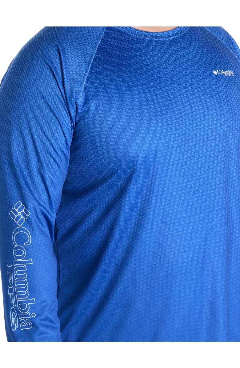 Columbia Big & Tall PFG Super Terminal Tackle Fish Fade Long-Sleeve T-Shirt, Alternate, color, Vivid Blue