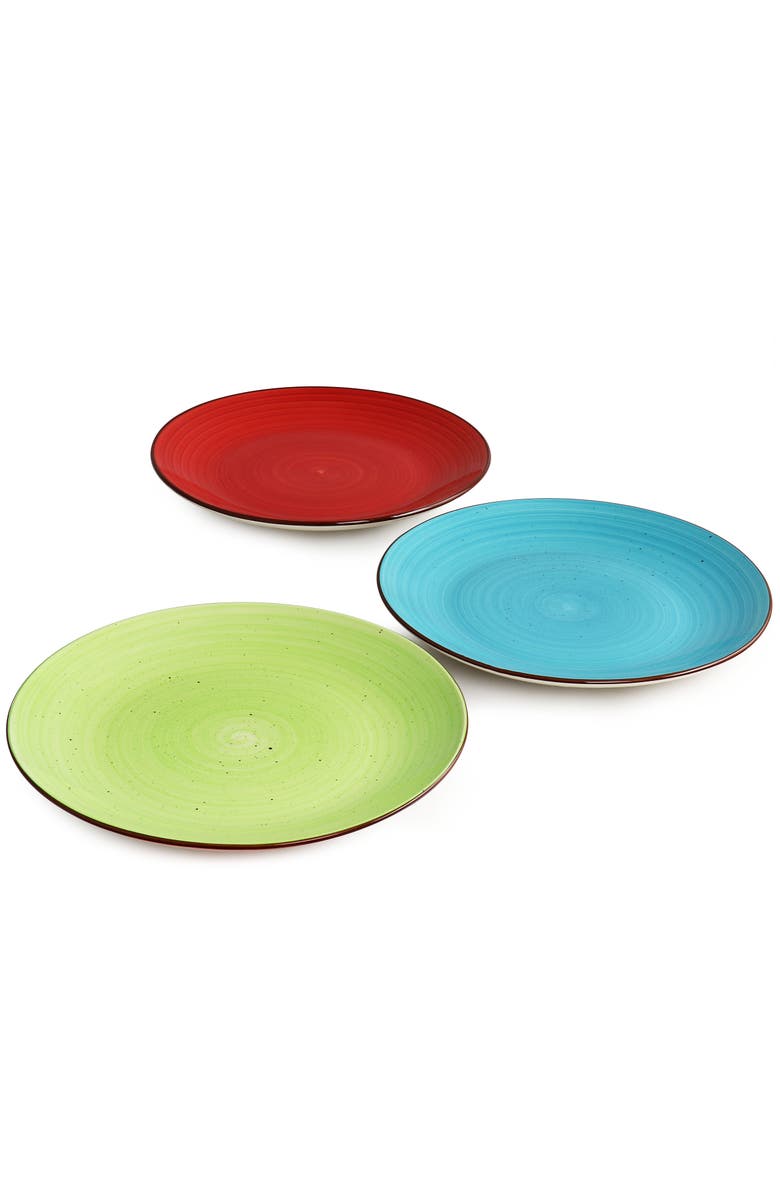 Elama Sebastian 6 Piece Stoneware Dinner Plate Set, Alternate, color, Assorted