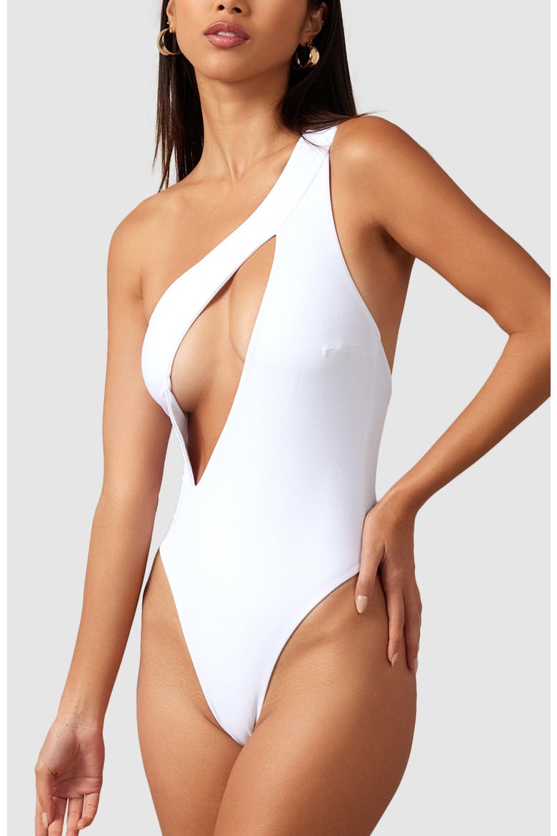 Serenity One-Piece Swimsuit, Alternate, color, White