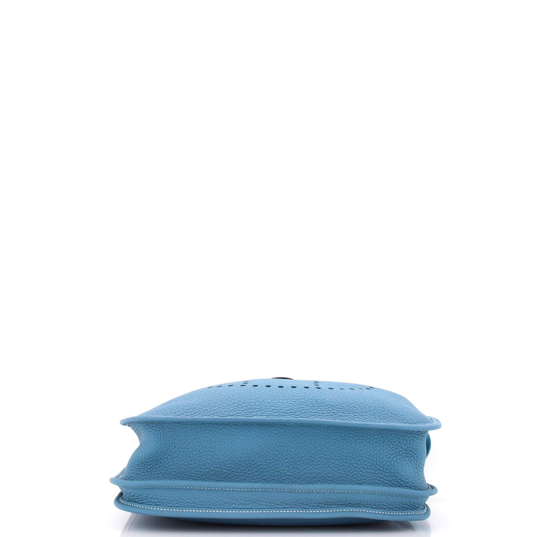 Pre-Owned Hermes Evelyne Bag Gen III Clemence PM, Alternate, color, New Bleu Jean