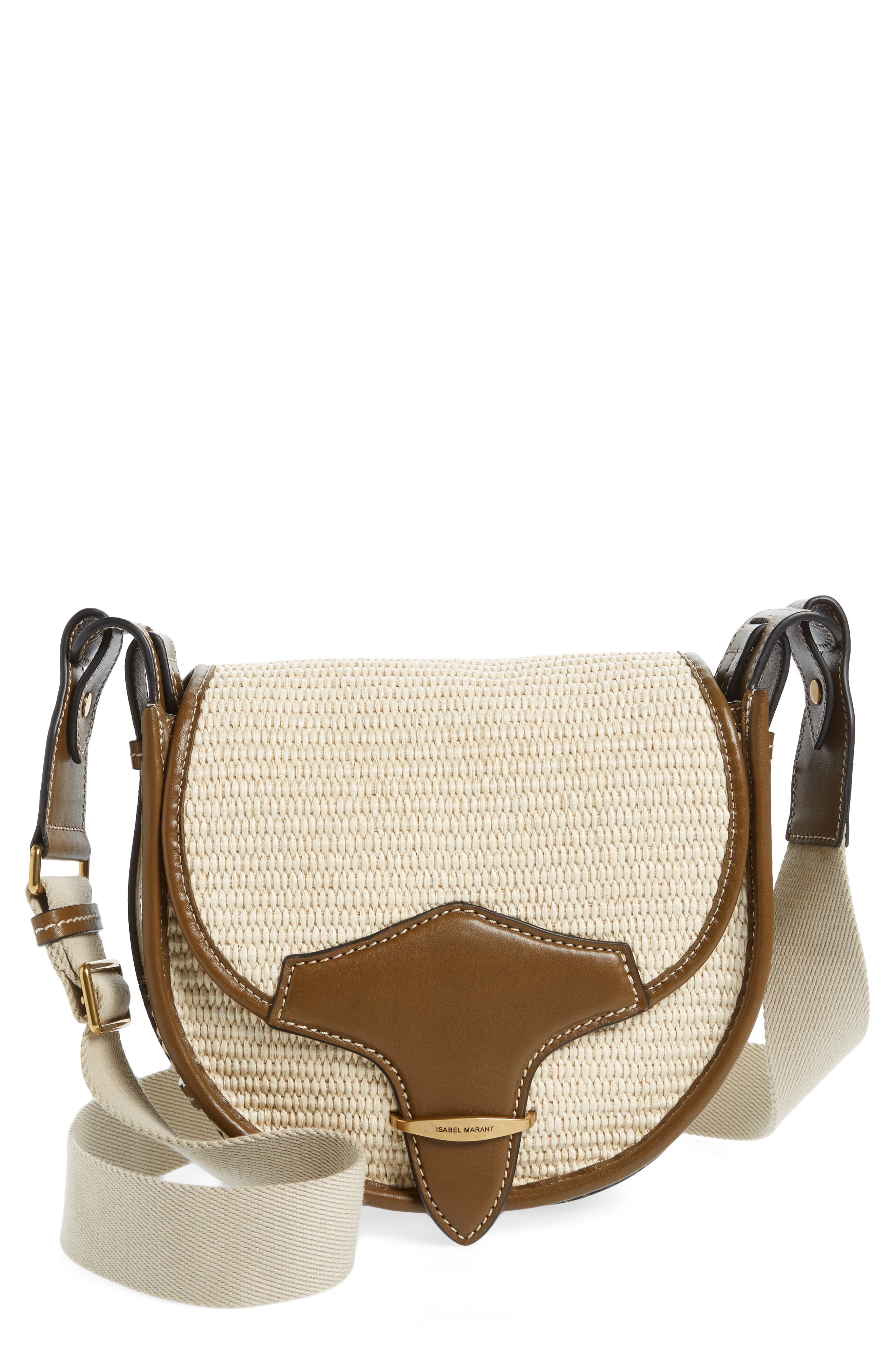 Isabel Marant Botsy Woven Raffia Crossbody Bag, Main, color, 