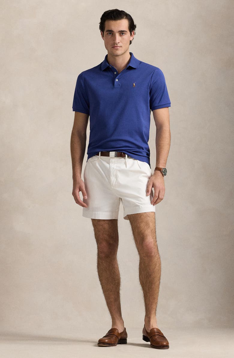 Polo Ralph Lauren Classic Fit Solid Blue Cotton Jersey Polo, Alternate, color,