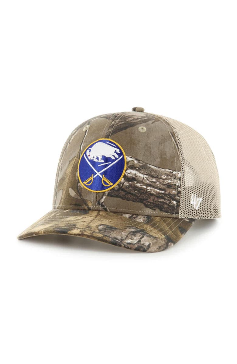 '47 Men's '47 Realtree Camo Buffalo Sabres Logo Trucker Adjustable Hat, Main, color, Realtree Camo