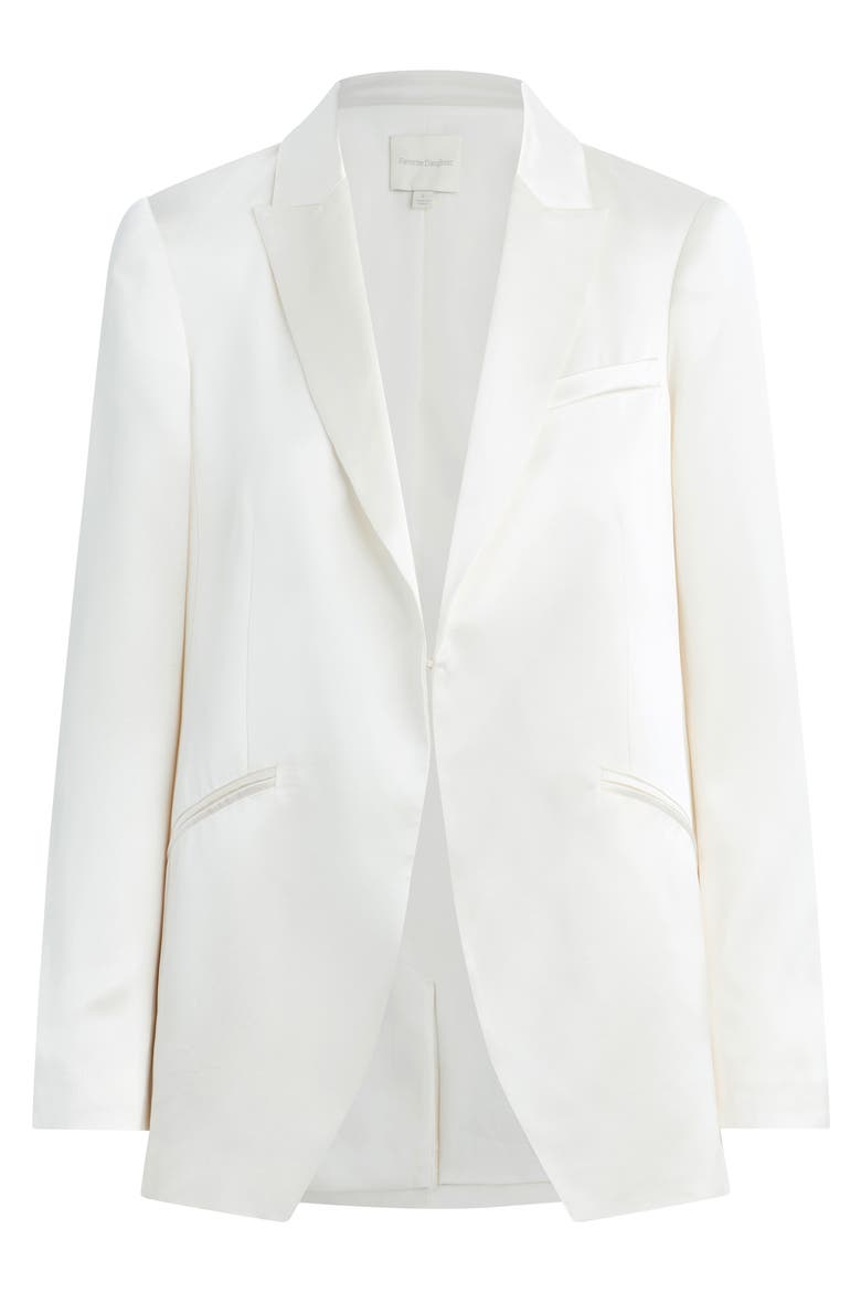 Satin Blazer, Alternate, color, IVORY