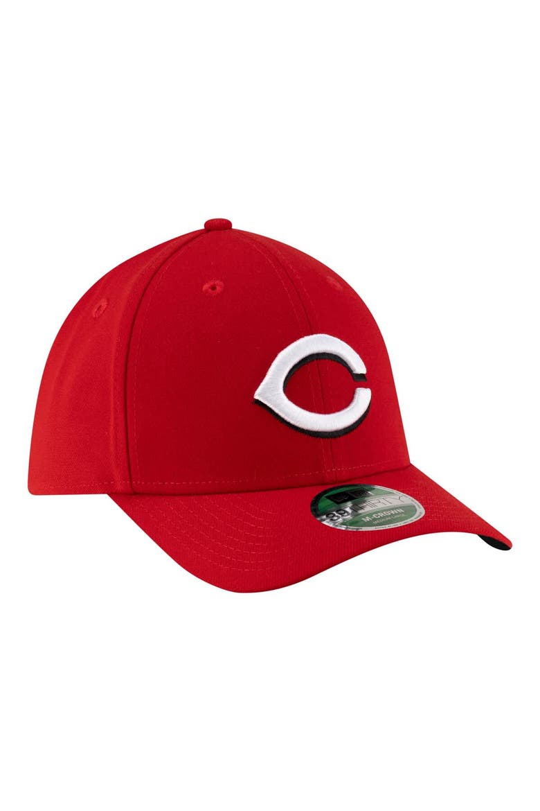 Men's New Era  Red Cincinnati Reds Player Replica 39THIRTY M-Crown Flex Hat, Alternate, color, Red