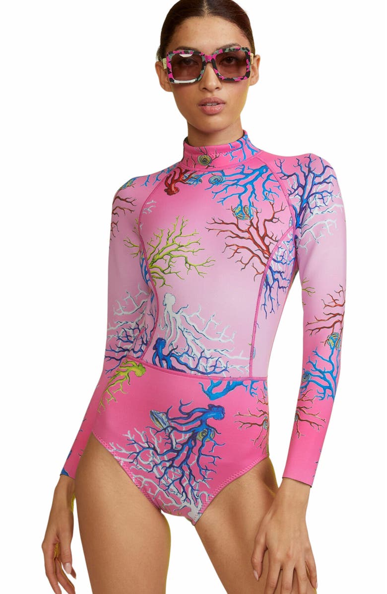 Cynthia Rowley Coral Wetsuit, Alternate, color, 