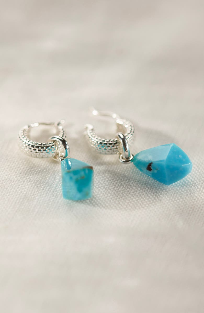 Monica Vinader Heirloom Huggie Earrings, Alternate, color, Silver