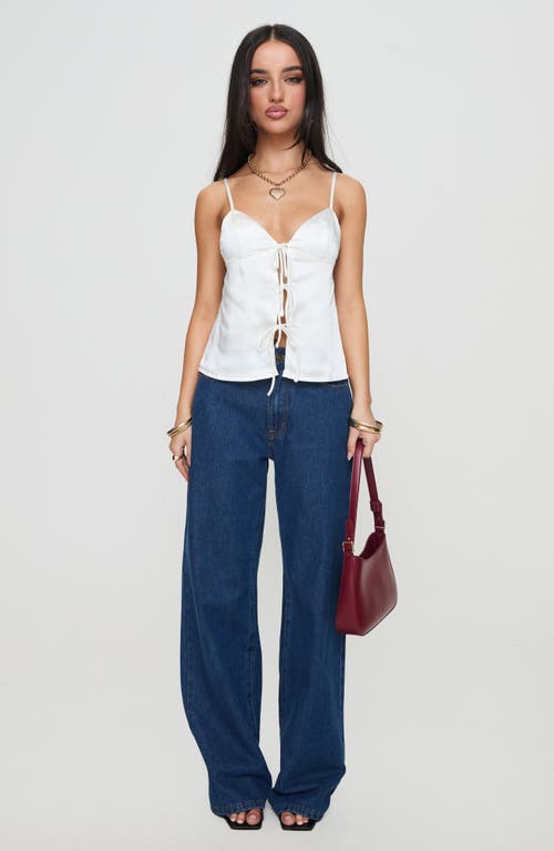 Princess Polly City Scene Tie Front Camisole In White