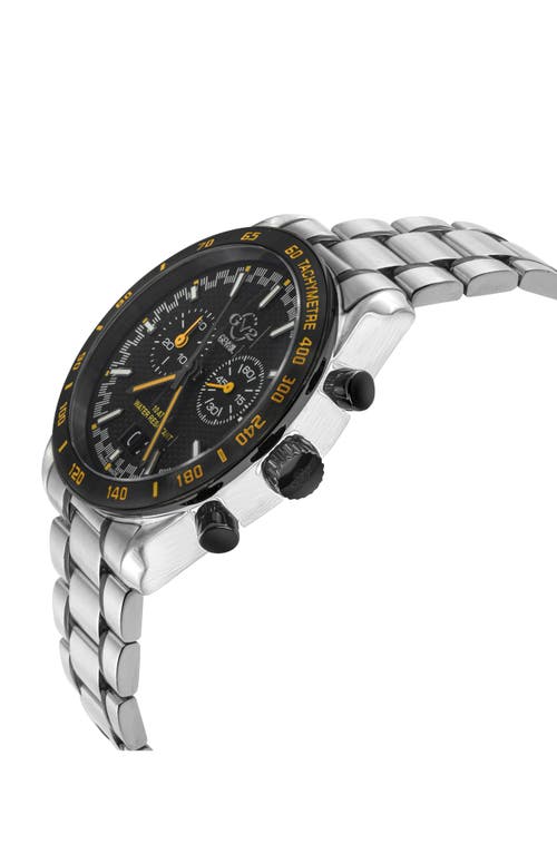 Gv2 Freccia Stainless Steel Swiss Quartz Bracelet Watch, 42mm In Two Tone Ss/black