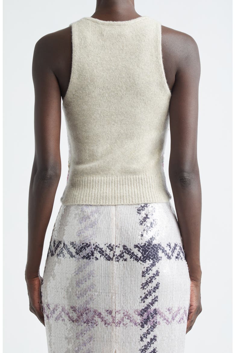The Noemi Paillette & Cashmere Floral Tank, Alternate, color, PINK FLORAL / OATMEAL