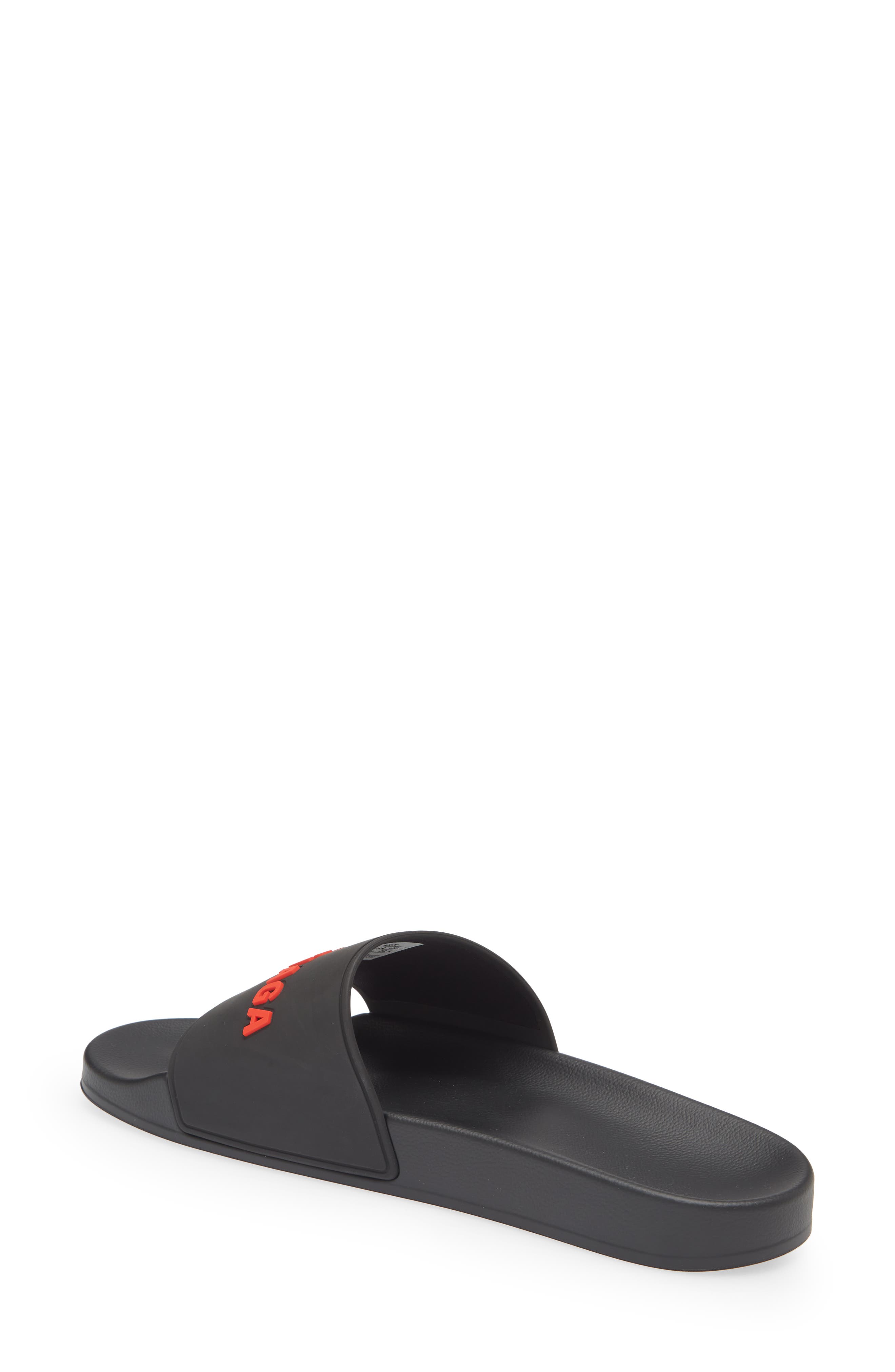 Balenciaga Logo Slide Sandal, Alternate, color, 