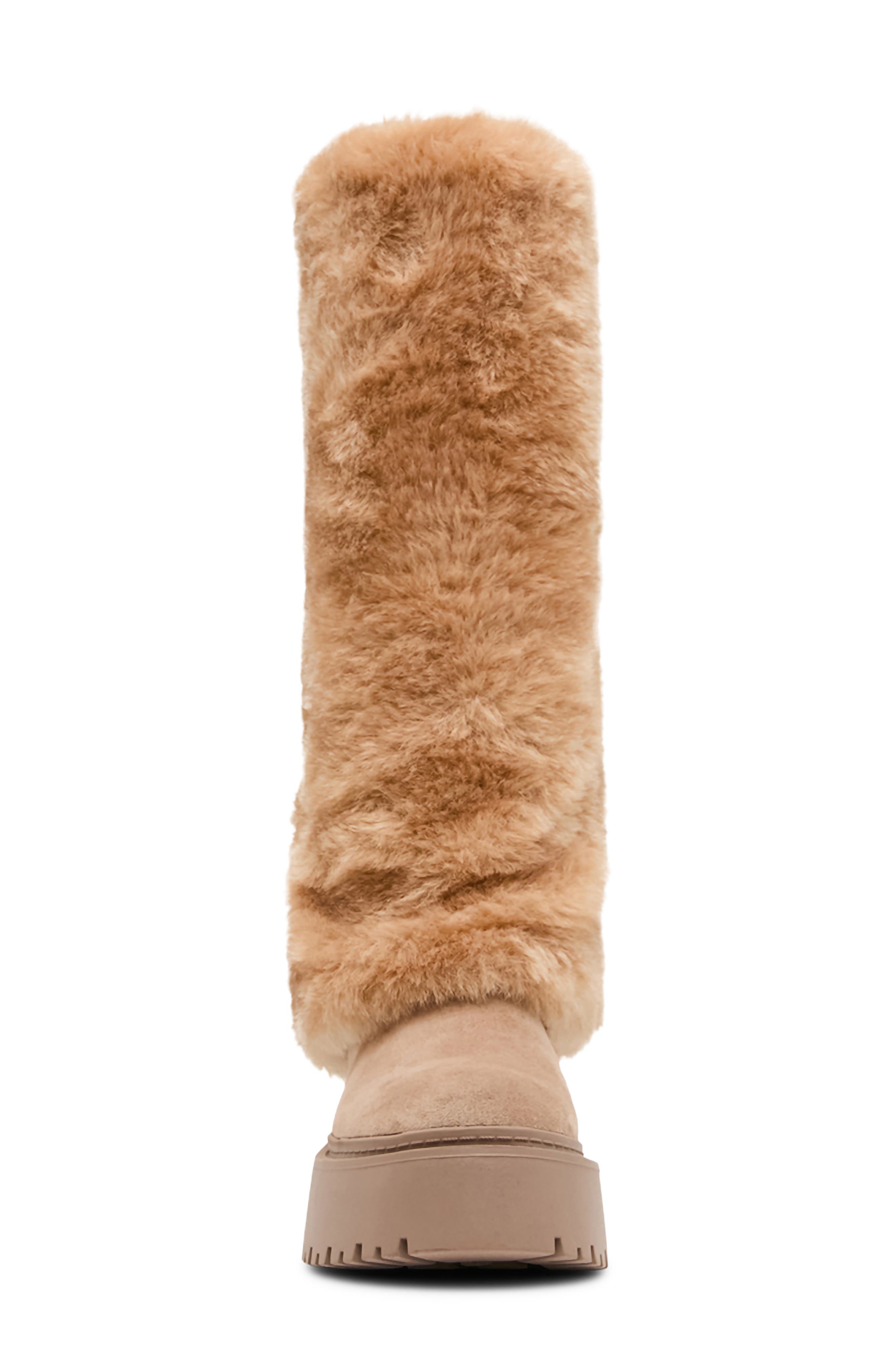 Dilemma Faux Fur Boot, Alternate, color, MID TAUPE