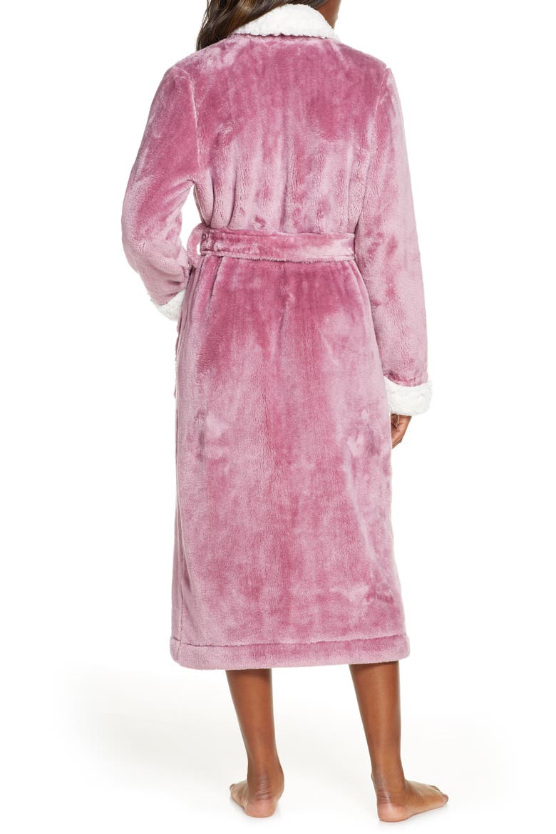 Frosted Plush Robe, Alternate, color, PURPLE VICTORIA