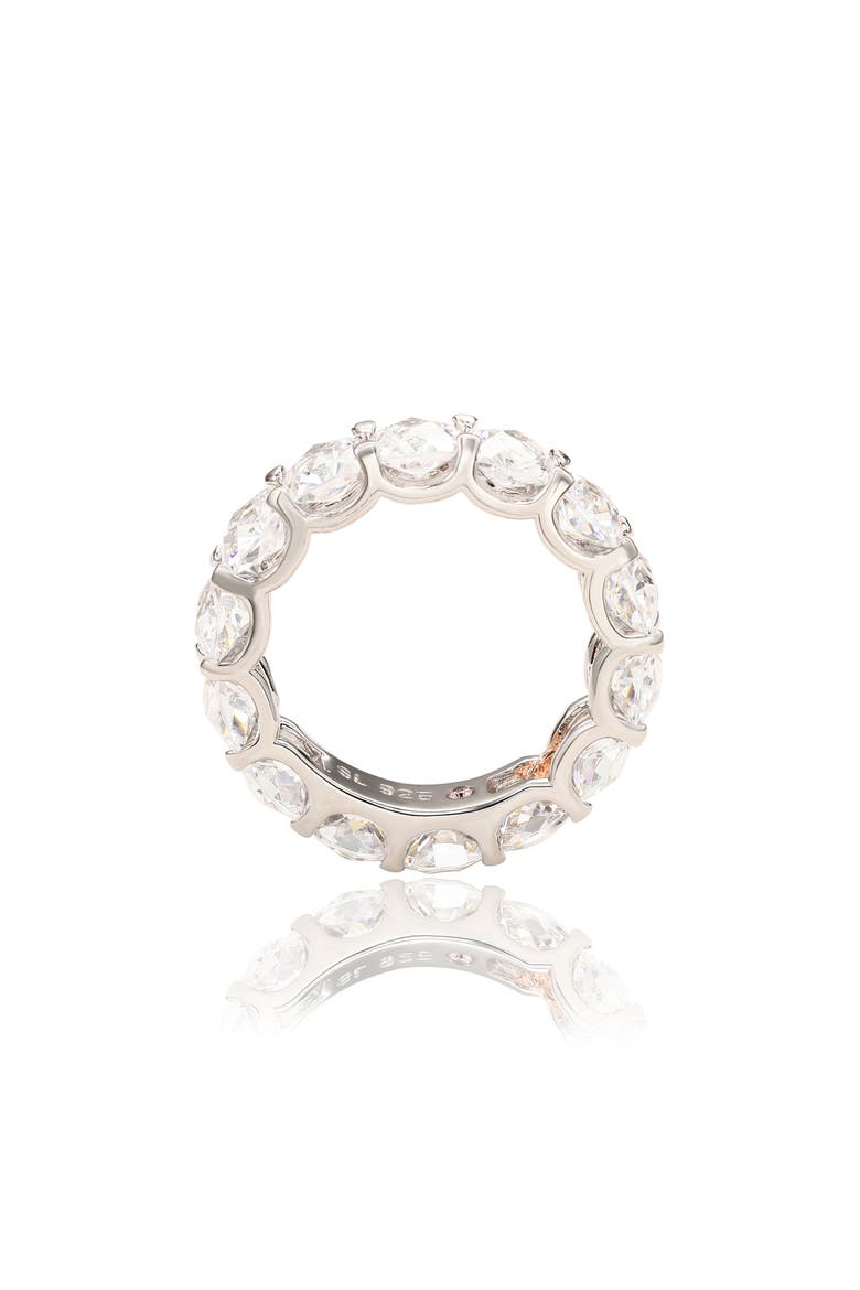 Cubic Zirconia Eternity Band Ring, Alternate, color, WHITE