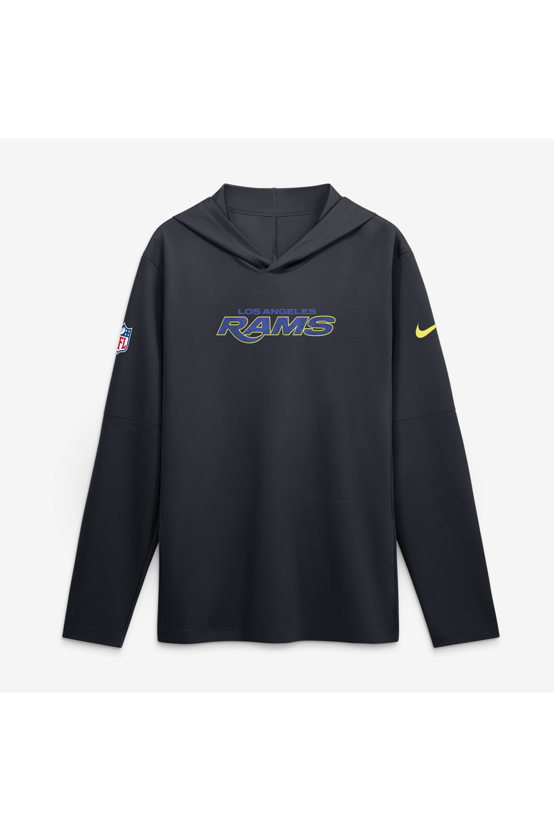 Men's Nike  Navy Los Angeles Rams Rivalries Collection Sideline Lightweight Hooded Long Sleeve Top, Main, color, Navy