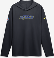 Nike Men's Nike  Navy Los Angeles Rams Rivalries Collection Sideline Lightweight Hooded Long Sleeve Top