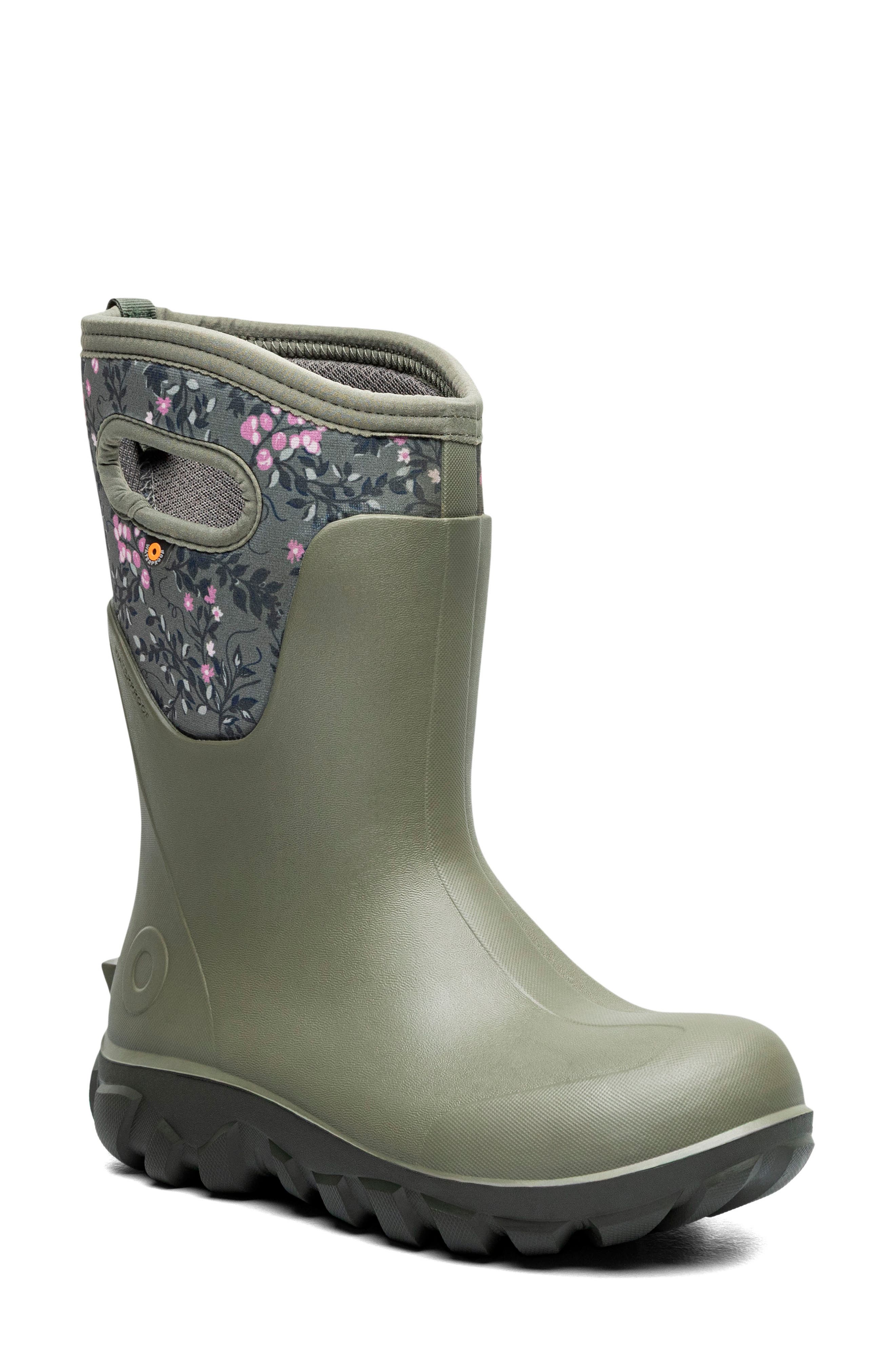 Bogs Classic Seamless Tall Rain Boot, Main, color, Olive Multi