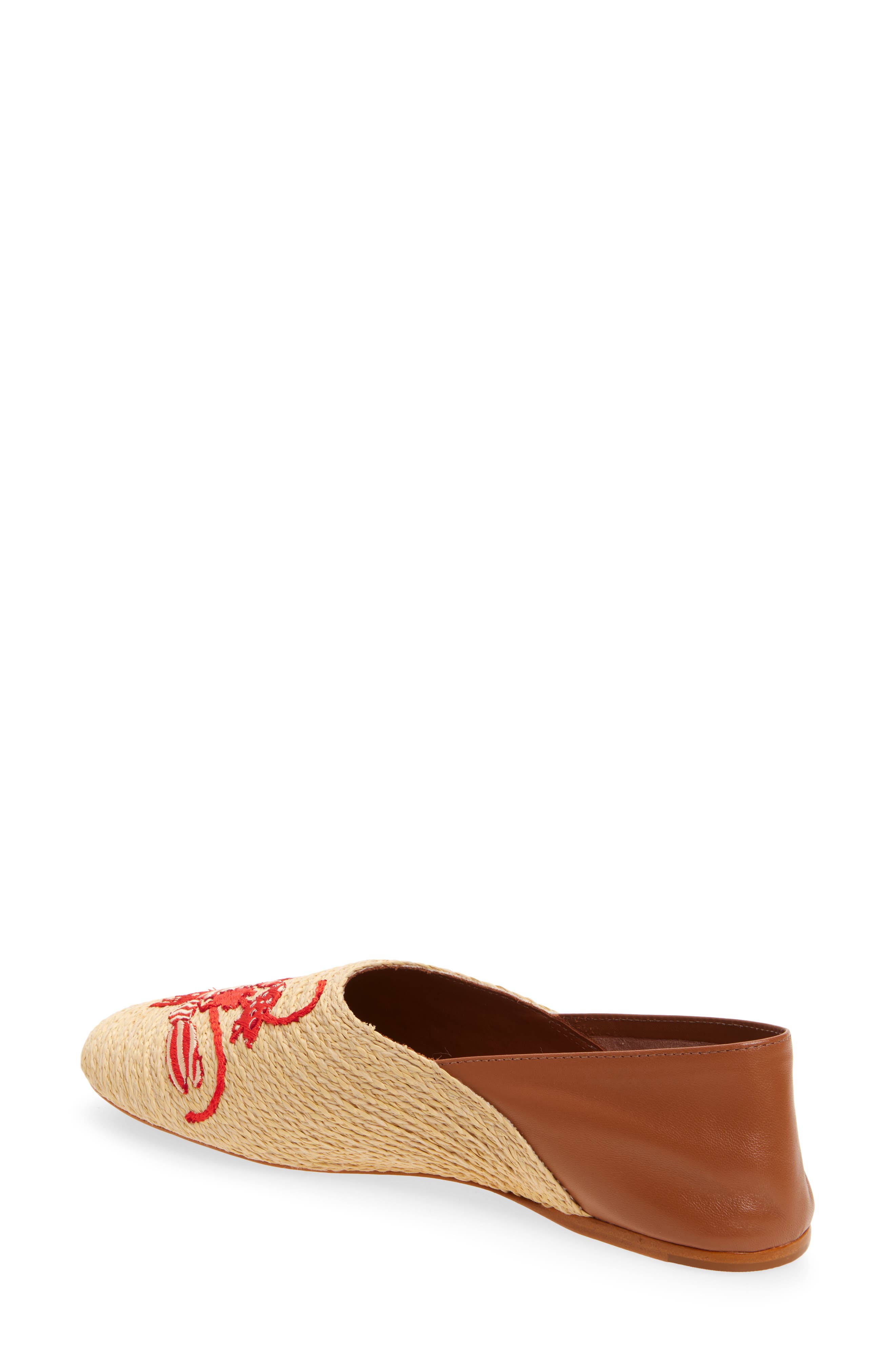 FARM Rio Raffia Flat, Alternate, color, Lobster