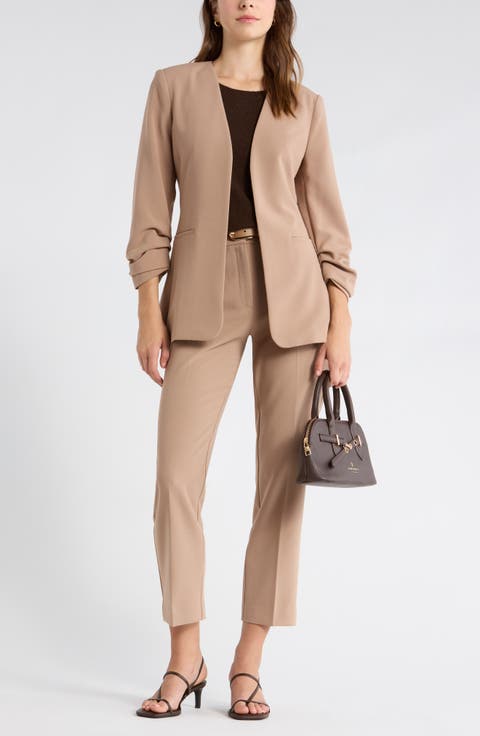 Slim Cinched Sleeve Blazer