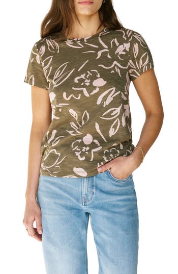 Sanctuary The Perfect Geo Print Cotton Blend Knit Top