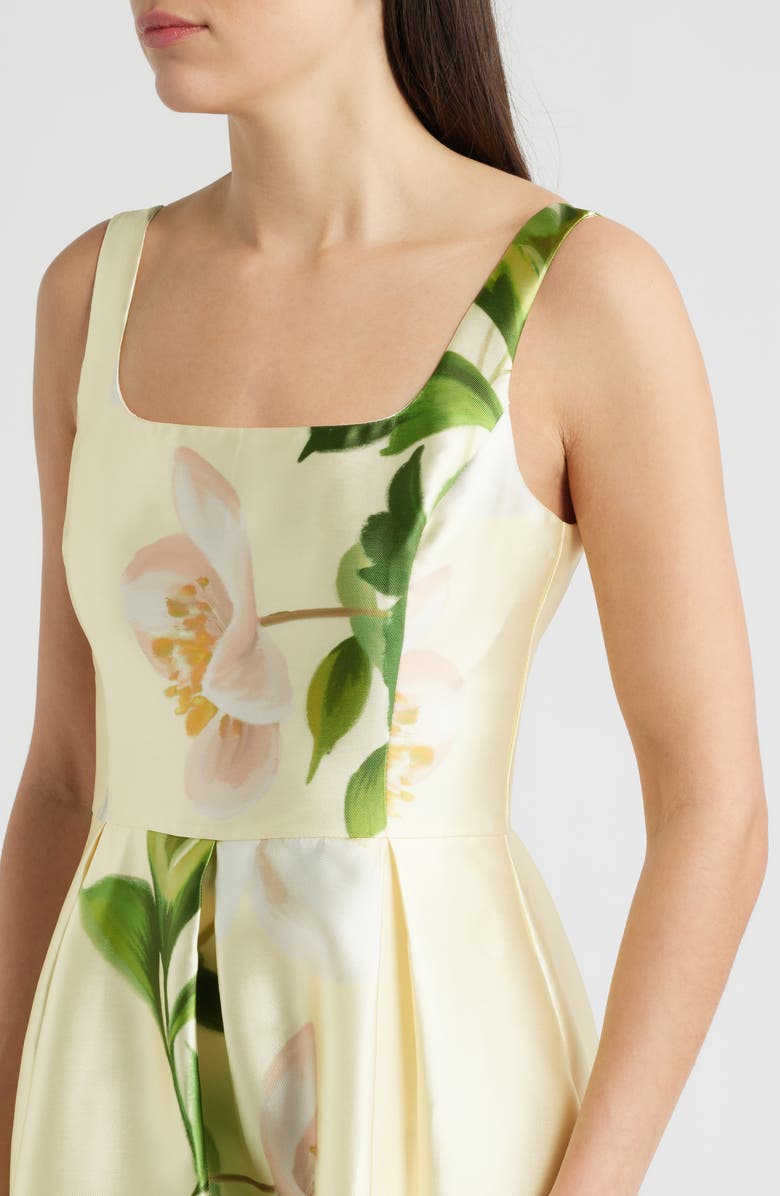 Julia Jordan Floral Print Satin Gown, Alternate, color, 