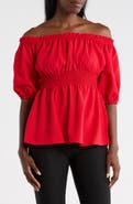 PATRIZIA LUCA Ruched Waist Cotton Top