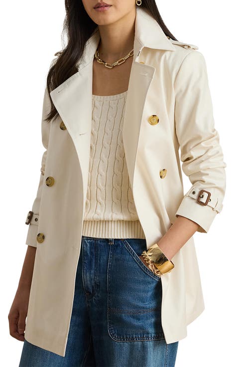 Short Double Breasted Trench Coat