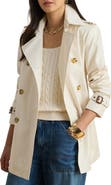 Lauren Ralph Lauren Short Double Breasted Trench Coat