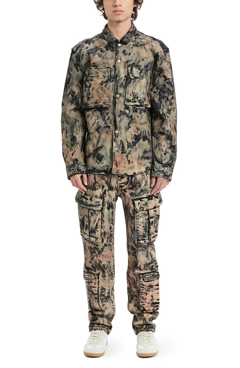 VAYDER Camo Print Straight Leg Cargo Jeans, Alternate, color, 