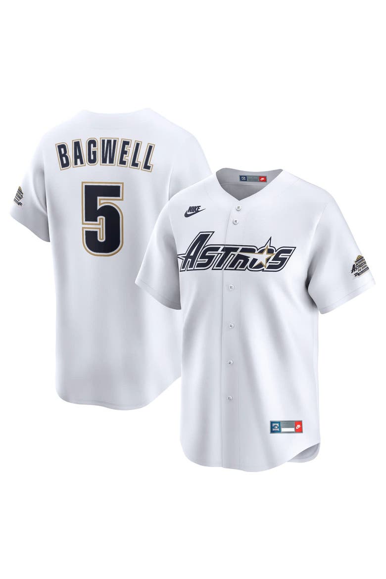 Men's Nike Jeff Bagwell White Houston Astros Throwback Cooperstown Collection Limited Jersey, Main, color, White