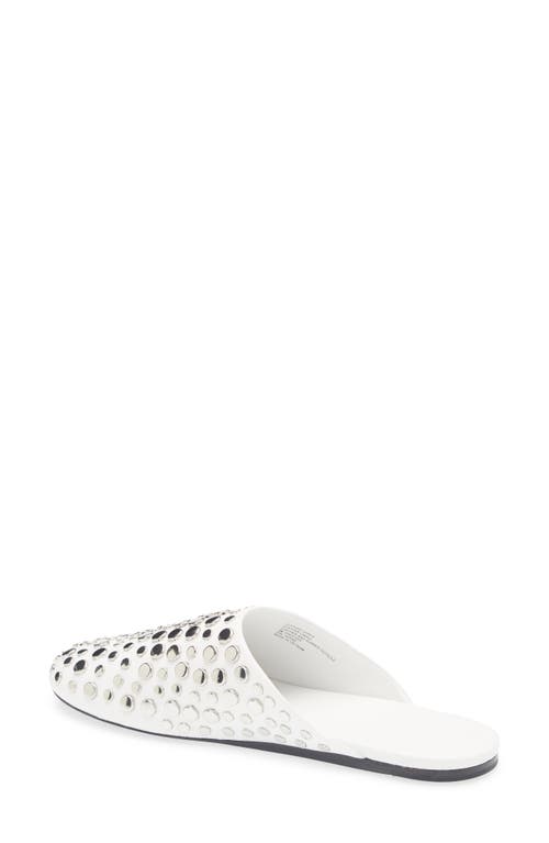 Tory Burch Stud Leather Mule In Silver