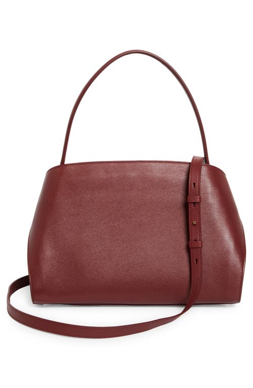Ferragamo Small Hug Leather Shoulder Bag In College Red/plaster