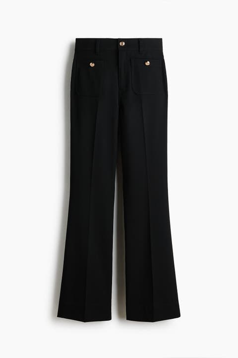 Flared Twill Trousers