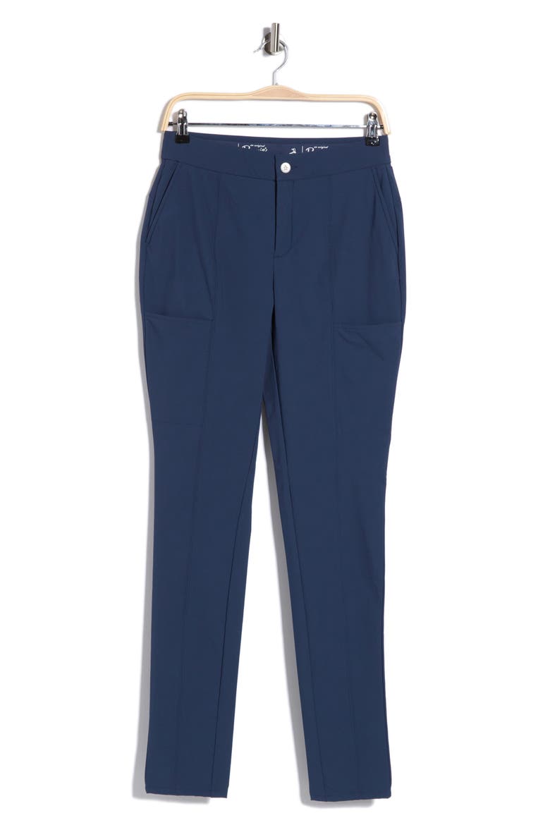 Dobby Back Slim Performance Pants, Alternate, color, BLACK IRIS